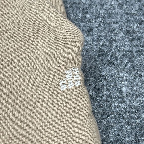 WEWOREWHAT Lounge Jogger Pants Sz Large Beige Pull On Drawstring Comfort Cotton - Picture 3 of 8